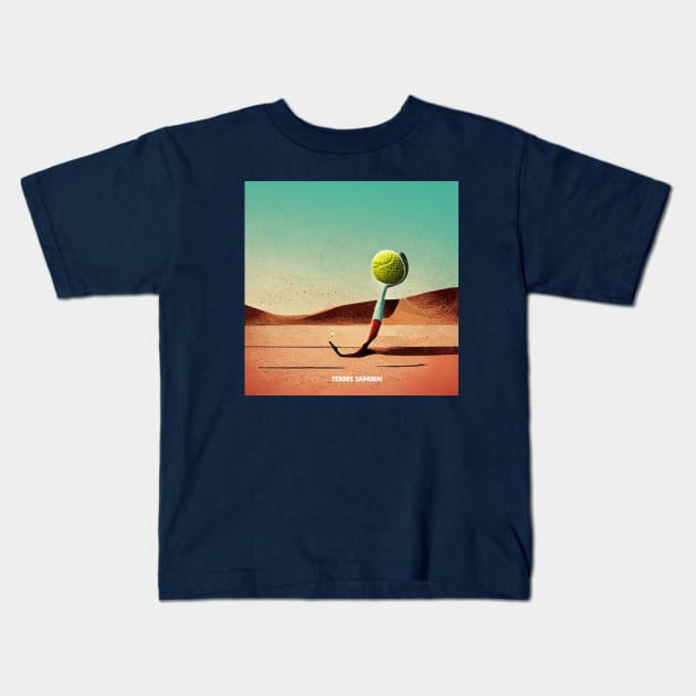 Funky Tennis Kids T-Shirt by Shtakorz